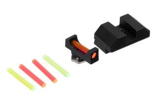 Standard height sight set for Glock handguns with bright fiber optic.